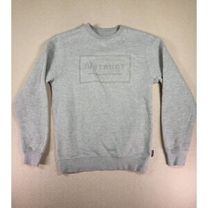 D/Struct Sweater Mens Small S Pullover Fleece‎ Cotton Blend Gray Skateboard